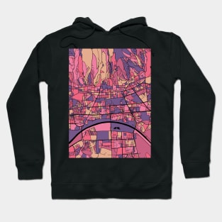 Zagreb Map Pattern in Purple & Pink Hoodie